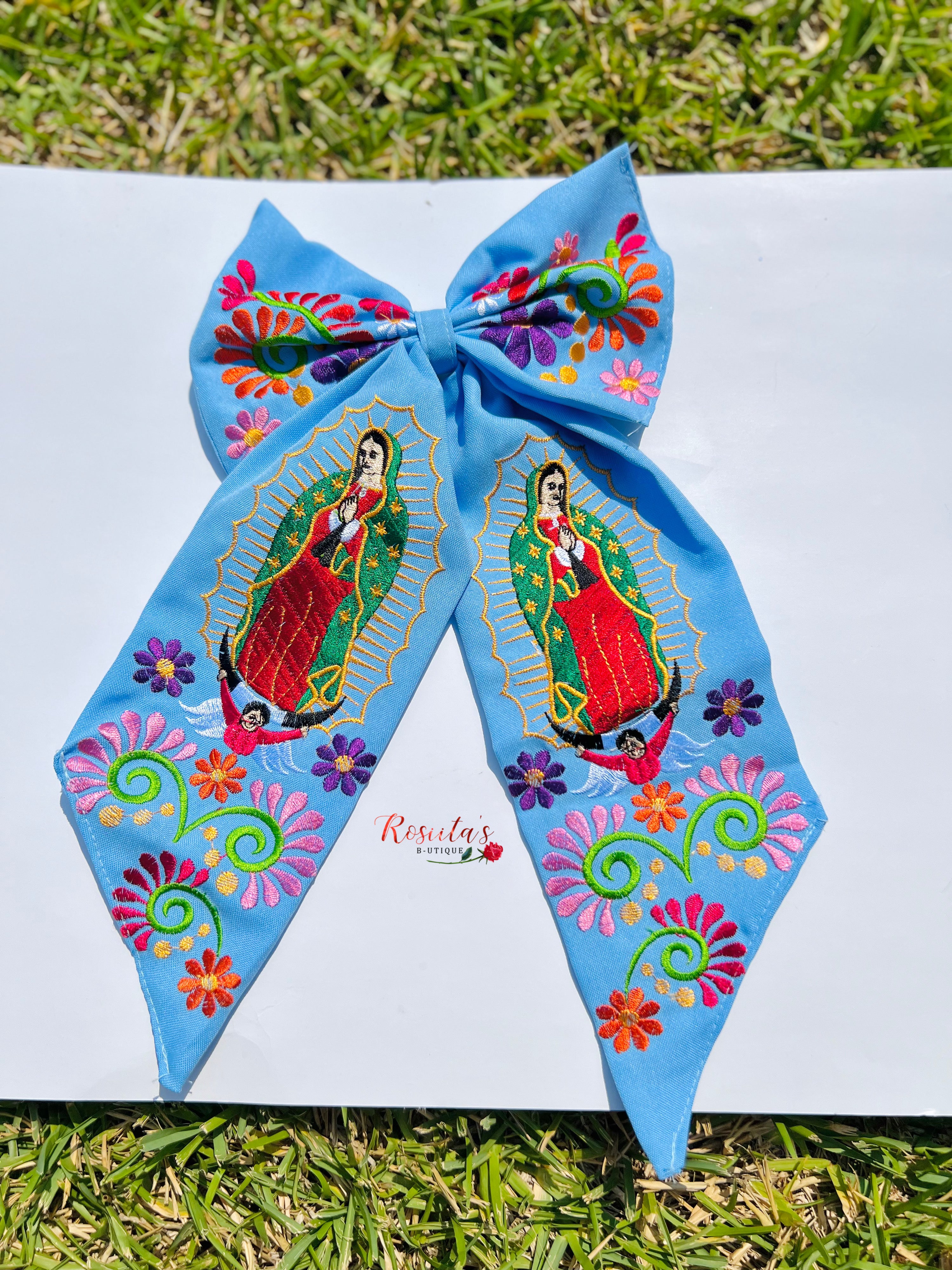 Virgen de guadalupe large bow