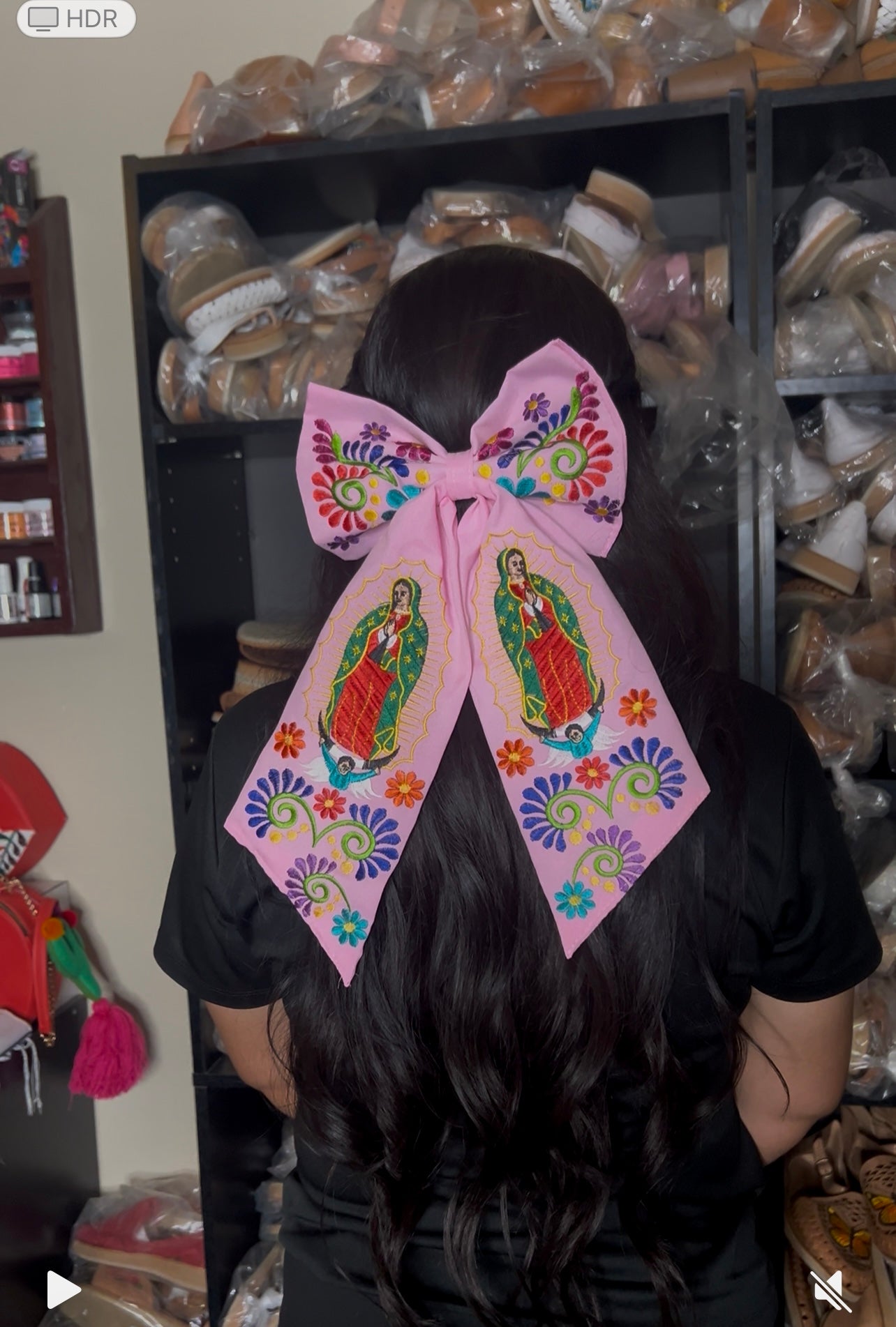 Virgen de guadalupe large bow