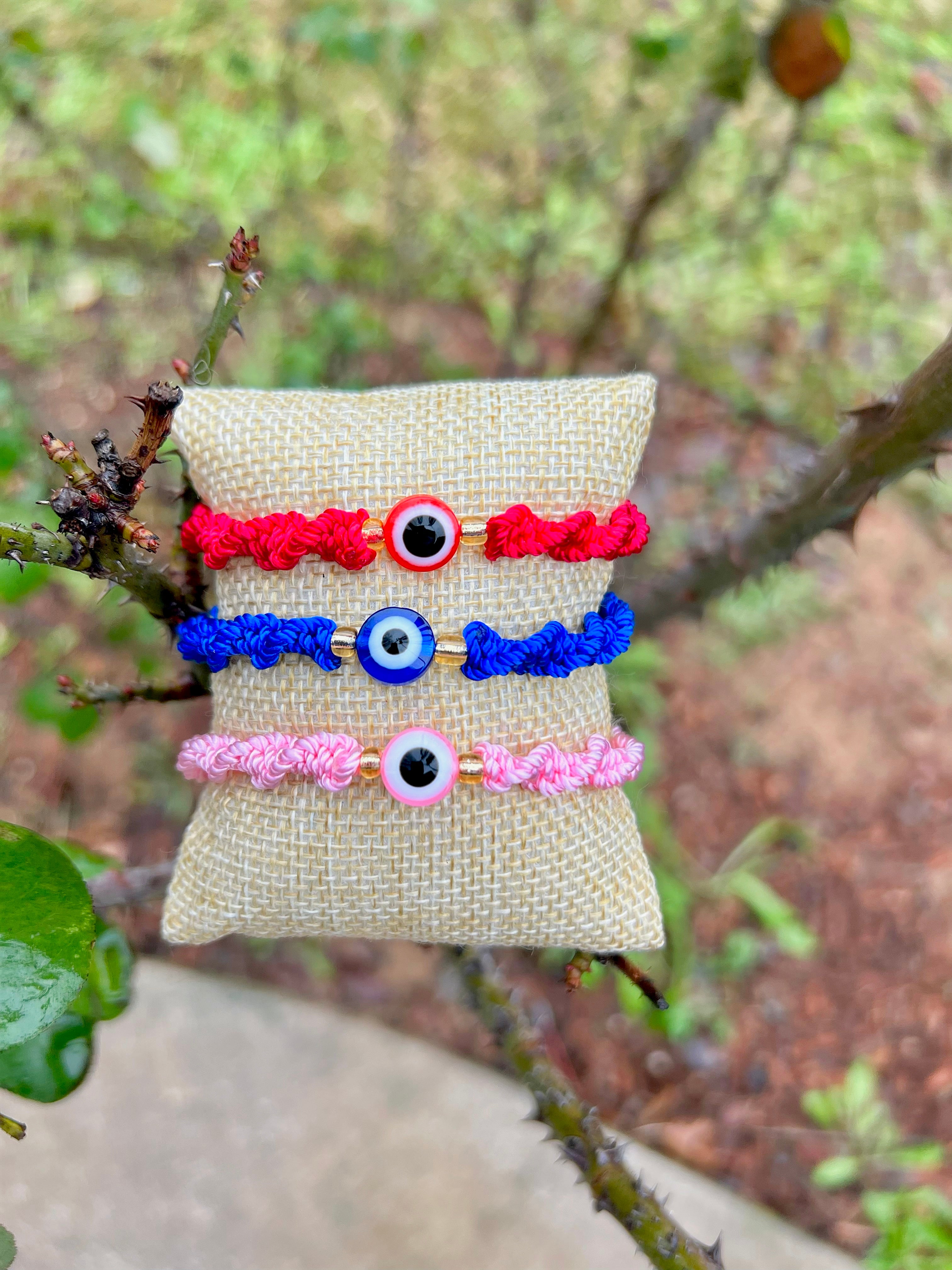 Evil eye twisted bracelet