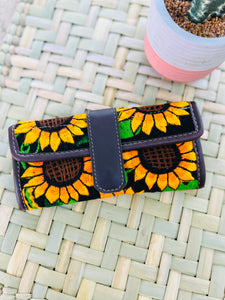 Sunflower leather wallet