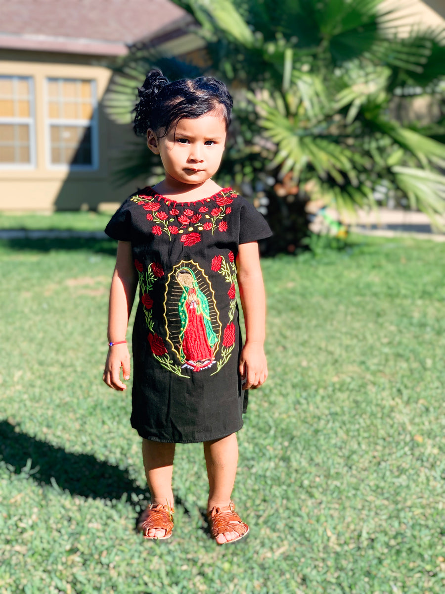 Virgen de Guadalupe dress-kids – Rosiita's B-utique